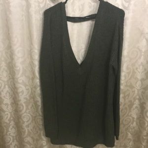 Deep cut Forest green sweater